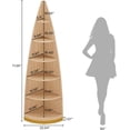 thumbnail image 2 of Tribesigns 6-Tier Corner Bookcase, 71 Inches Tall Industrial Corner Bookshelf Freestanding Wood Grain Corner Shelf for Home Office, Oak, 2 of 5