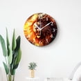 thumbnail image 4 of 12 Inch Wall Clock Battery Operated Silent Clock Decorative for Office, Kitchen, Outdoor, Living Room，Handsome Golden Maned Lion Creative, 4 of 4