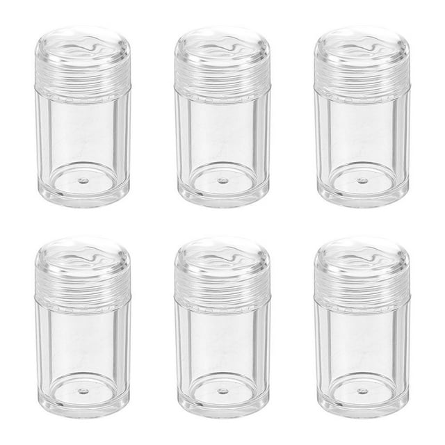 Shisuyan 6Pcs Loose Powder Bottles Open-Hole Powder Bottles Flip-type Powder Bottles