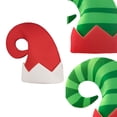 thumbnail image 2 of Unisex Stripe Santa Hats Soft and Comfortable Christmas Hats Festives Holiday Hats for Festives Gatherings, 2 of 8