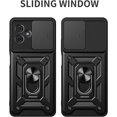 thumbnail image 5 of for Motorola Moto G54  Case with Slide Camera Lens Cover, Military Grade Shockproof Protection Cover Case with Ring Kickstand for Motorola Moto G54 SJ-Red, 5 of 10