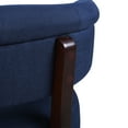 Jared Roll Arm Tufted Bench Settee, Midnight Blue