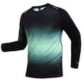 thumbnail image 4 of hoksml Men's Long Sleeve Workout T Shirts, Quick Dry Athletic Running Tops, Raglan Crew Neck Performance Sport Tees for Training Gym, 4 of 5