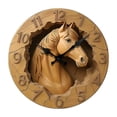thumbnail image 2 of Wall Clock With Design For Home Decor10 Inch Wooden Wall Clock Silent Movement Battery Operated (Aa Batteries Not Included) Artistic Home Decor Perfect For Home,Oven Thermometers, 2 of 9
