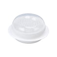 thumbnail image 3 of Cesta de vapor drenable para cocina, microondas, verduras, redonda, segura, a prueba de polvo, con cubierta transparente para el hogar, 3 of 14