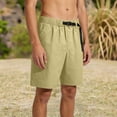 thumbnail image 4 of Lmnyox Mens Cargo Shorts Classic Casual Loose Elastic Waist Sport Shorts Plain Basic Knee Length Summer Shorts, 4 of 6