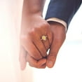 thumbnail image 5 of Halo Engagement Ring for Women - 2.36ct Simulated Yellow Diamond in 14K Rose Gold Promise Ring, 5 of 6