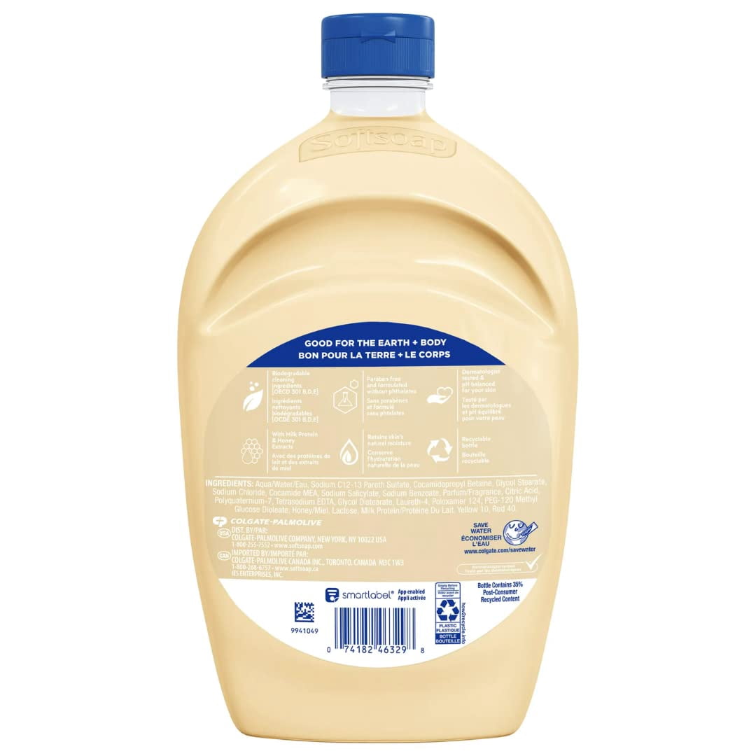 2pk SoftSoap®' Moisturizing Liquid Hand Soap Refill, Milk & Golden Honey Scent 50 fl oz Each + SwiftSponge™ Cleaning