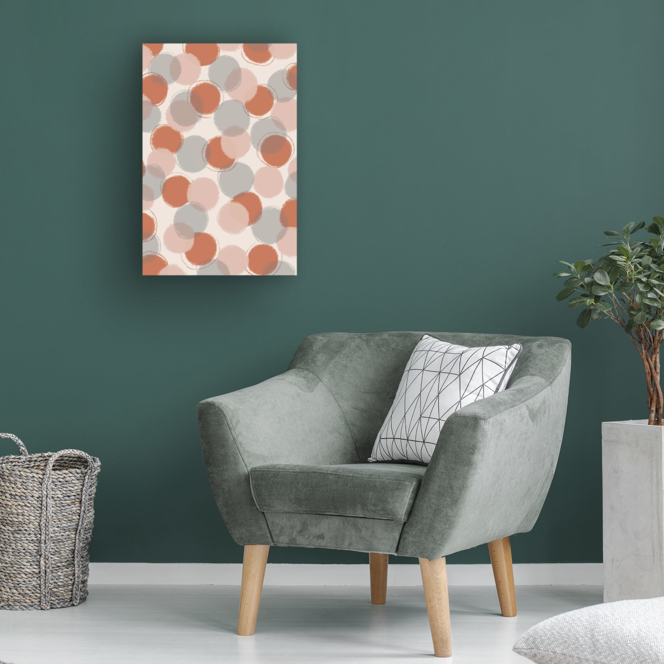 Canvas Wall Art - Treechild 'Pastel Dots' Wall Art for Living Room, Bedroom, or Office D?cor by Trademark Fine Art - 30 x 47 Inches