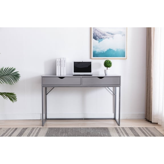 Open Box Morgan Writing Desk in Gray, 30.1"H