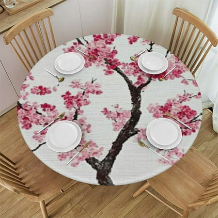 

Autua Round Tablecloth Waterproof Resistant Fabric Tablecloth Stain-Resistant and Washable for Indoor and Outdoor Restaurants Weddings Parties - Smooth and Durable 100% Polyester Fabric 54 -58