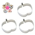 thumbnail image 3 of SOPOTUTU 7.9Inch Apple Shape Stainless Steel Cookie Molds 3 Pcs for Diy Projects, 3 of 8
