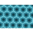 thumbnail image 1 of Ahgly Company Tapis Rectangulaire Lavable en Machine Intérieur Transitionnel Vert Cyan Foncé, 5 Pieds x 8 Pieds, 1 of 7