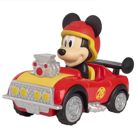 Disney Jr. Mickey Mouse Clubhouse Diecast Race Car with Figure, 3.5-Inch Vehicle, Ages 3+