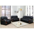 thumbnail image 2 of Star Home Living 3 Pieces Genuine Leather Living Room Set in Black, 2 of 11