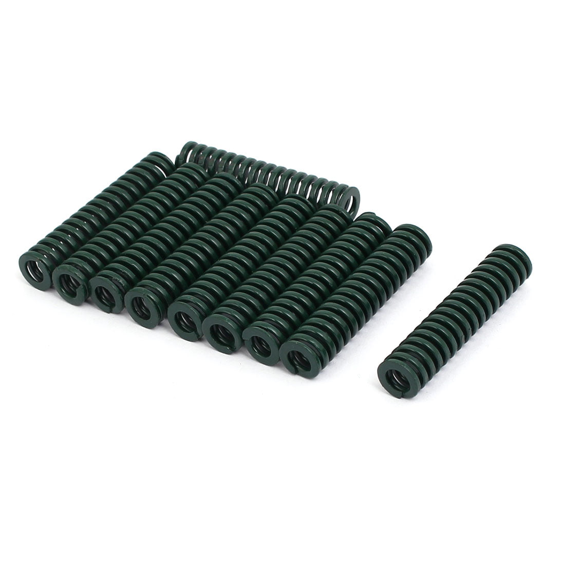 10mm OD 45mm Free Length Heavy Load Compression Mould Die Spring Green 5pcs 
