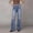 Light Blue, variant on PYGNJK Women's Straight Leg Jeans High Waisted Tummy Control Stretchy Pockets Front Wide Leg Pants Trendy