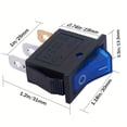 thumbnail image 2 of MesaSe 16pcs NODEMCU LUA KCD3 3pin Rocker Switch Toggle SPST AC 250V 125V Red Blue Green Yellow Light Illuminated LED On/Off SPST 3 Pin 2 Position Mini Boat Rocker Toggle Switch Snap, 2 of 7