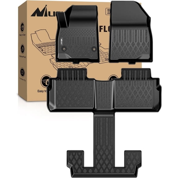 Nilight TPE Floor Mats for GMC Acadia Bucket Seats 2017 2018 2019 2020 2021 2022 All Weather Custom Fit Heavy Duty Floor Liners