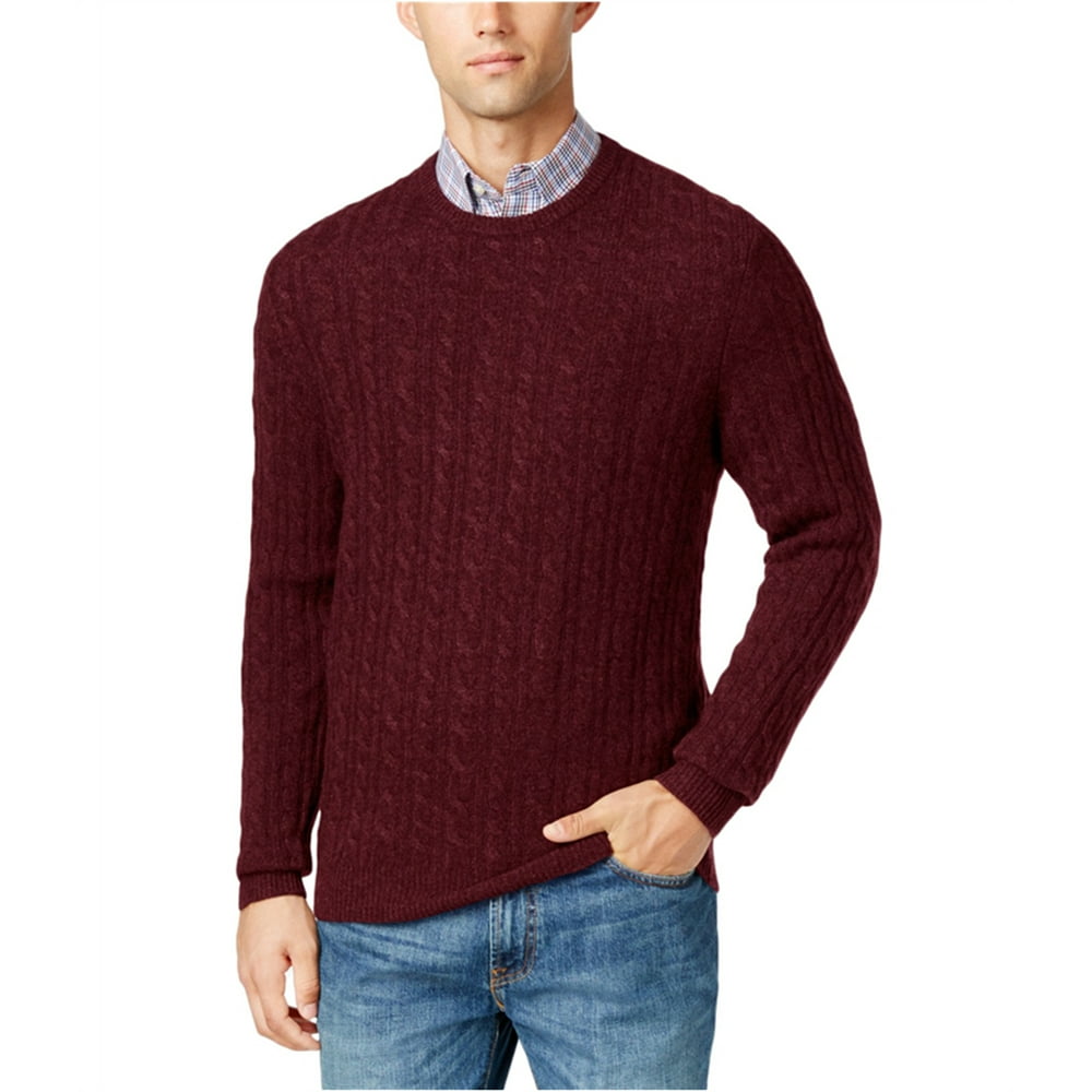 Club Room - Club Room Mens Cashmere Pullover Sweater, Red, Small ...