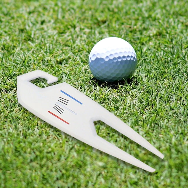 Tenedor de golf Ejercicio de golf Ayudas de golf Putt Parter Golf Putting Green Tenedor para golfista Blanco Cola Horquilla de reparación de chuletas de golf