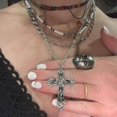 thumbnail image 5 of Église pour Collier Croix Gothique Fête Bijoux Pendentif Collier Chaîne de Chandail, 5 of 5