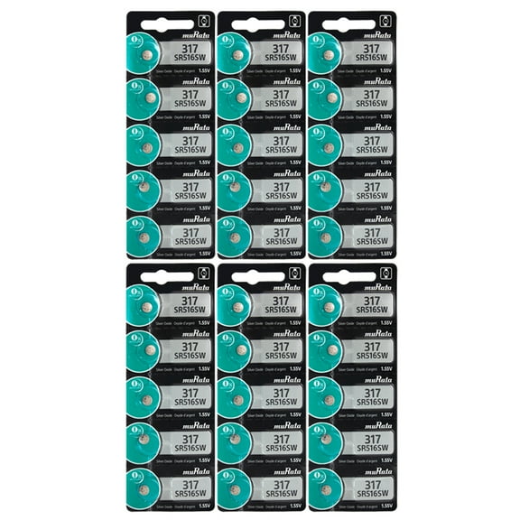 30 Pcs Murata 317 Sr516sw Sr516sw Silver Oxide Watch Battery Free Mercury