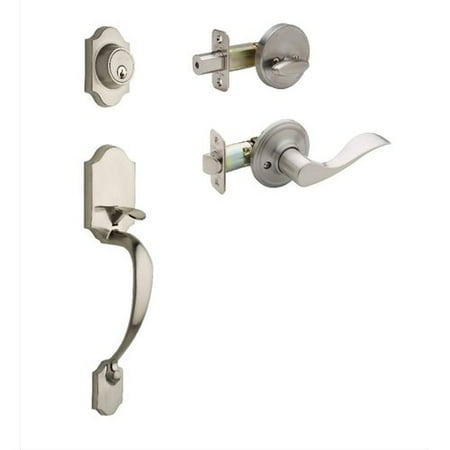 Function Waverlie Lever Finish Copper Creek Heritage Single Cylinder Handleset with Waverlie Lever and Waverlie Trim ()