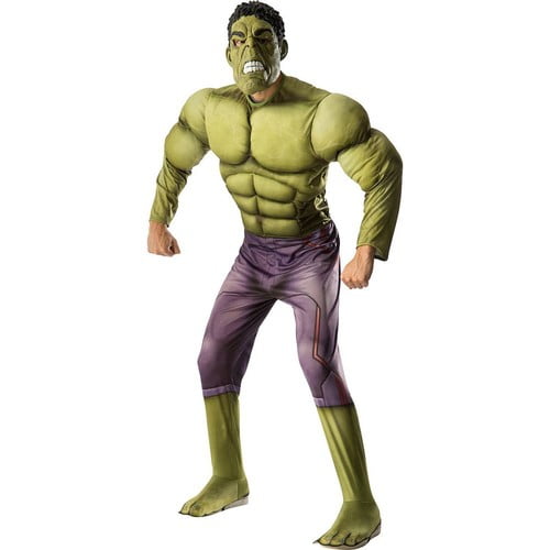 Deluxe Hulk Mens Fancy Dress Avengers Endgame Adult Superhero Comic Book Costume 