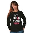 thumbnail image 5 of Breast Cancer BCA My Squad Wears Pink Women Crewneck Sweatshirt Brisco Brands S, 5 of 6