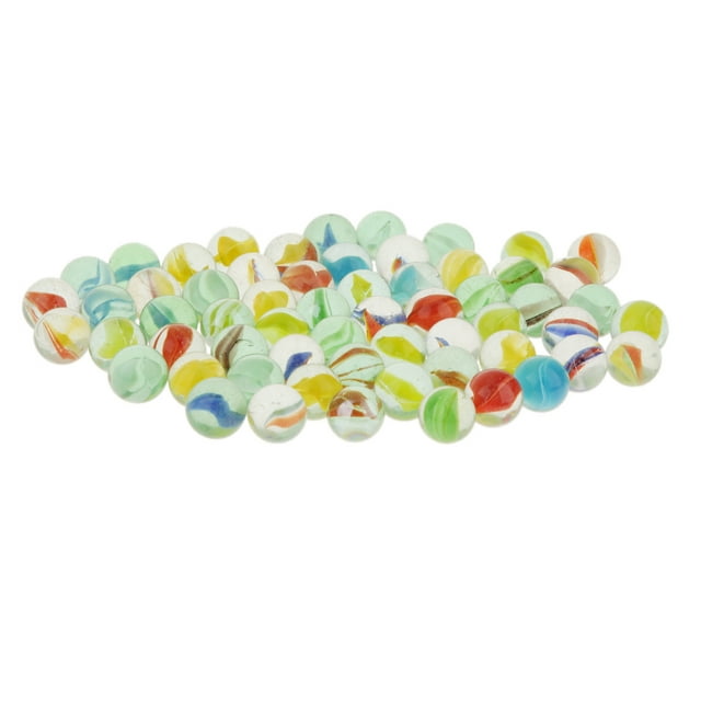 20 Pack Assorted Glass Marbles Traditional Game Play Toy Multicolor