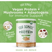 FOUR SIGMATIC Superfood Organic Plant-Based Protein With Chaga Mushroom & Ashwagandha, Canister, Peanut Butter, 1.32 Pound (Pack Of 1), 21.16 Oz
