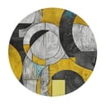 thumbnail image 4 of WYYP Geometric Shapes Round Table Cover 100% Polyester Fiber with Elastic Edge White, 4 of 8