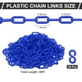 thumbnail image 2 of Uxcell Plastic Chain Links, 45 Feet Safety Chains, Blue Plastic Chains Large Plastic Chain Long for Barriers, Crowd Control, Queue Lines, Parking, Fences, Gate, Concerts, 2 of 7