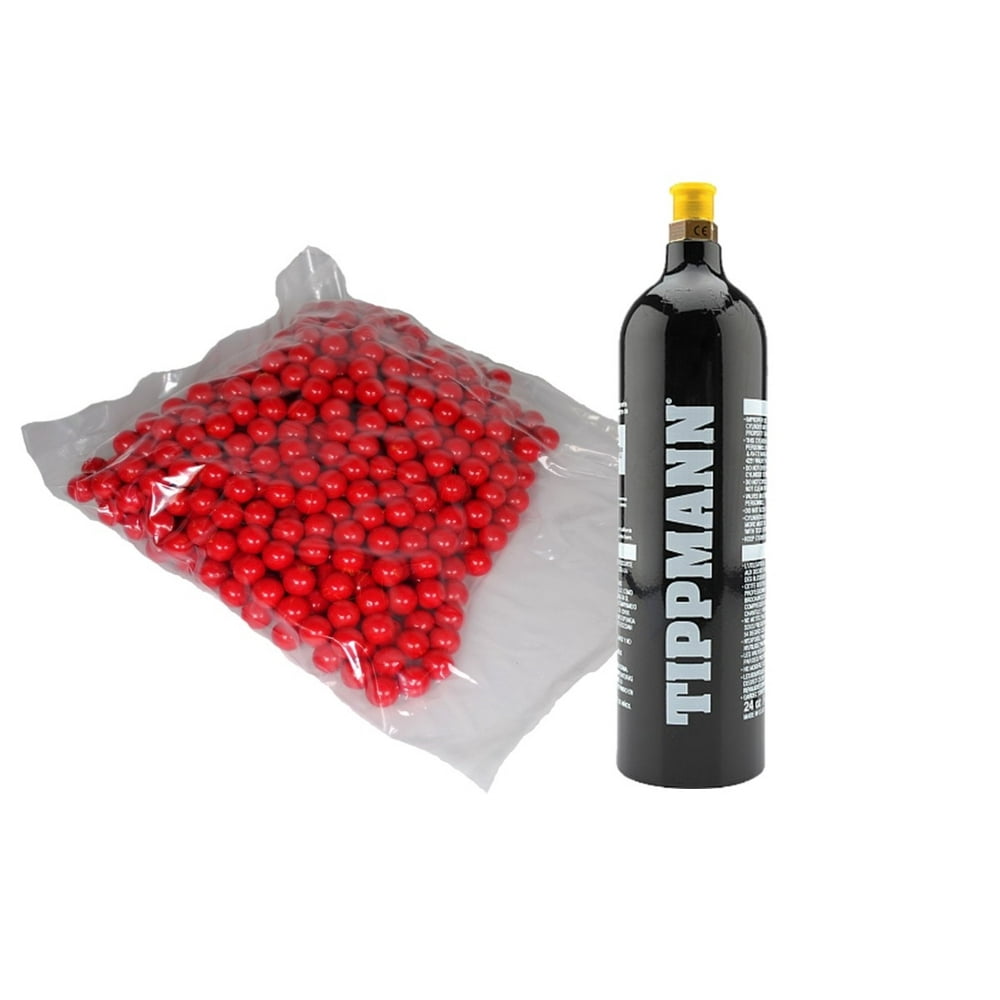 Paintball Package 500 Rounds Blood Balls Paintballs + 24oz Tippmann
