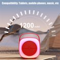 thumbnail image 3 of 6.5" Portable Mini Bluetooth Speaker Sports Stereo Lightweight Desktop RGB Lights TWS FM USB Red, 3 of 9