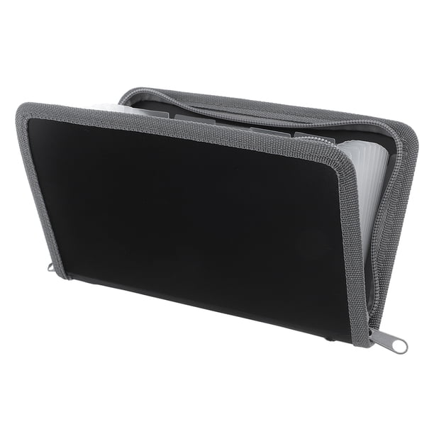 Carpeta de acordeón mini A6 con cremallera, bolsa de almacenamiento de documentos multicapa para recibos, cupones y facturas, organizador de documentos A6