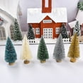 thumbnail image 3 of 45 PCS Artificial Mini Christmas Trees  Bottle Brush Trees Christmas Village Trees with Wood Base  Small Sisal Tree for Tabletop Christmas Decor Holiday Winter Christmas Table Decorations, 3 of 6