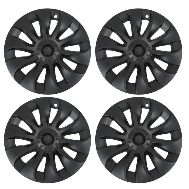 4PCS 20in Wheel Hub Cap Matte Black Personalized Wheel Rim Hubcap Replacement For Tesla Model Y 2020 to 2023
