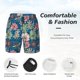 thumbnail image 3 of Balery Colorful Flowers Bañador para hombre, shorts de playa de secado rápido con entrepierna y forro de compresión-Large, 3 of 6