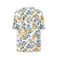 thumbnail image 4 of ClodeEU Womens Print Plus Size Tops 3/4 Sleeve Blouses Shirts ,Casual V Neck Loose Tunic Tops White,Womens Plus XXL, 4 of 6