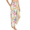 thumbnail image 2 of Daiia Retro Colorful Butterfly Women's Sleep Pant with Pockets and Drawstring,Pajama Pants-X-Large, 2 of 9