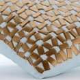 thumbnail image 2 of Light Blue European Sham&nbsp;Pillow Covers 26x26 inch (65x65 cm), Linen Euro Pillow Cases, Geometric, Pattern, Lattice, Trellis, 3D Sequins Embellished, Modern European - Goldilocks, 2 of 6