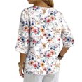 thumbnail image 4 of Xuyuer Solid Button Shirt Blouse - Women's Fashion Loose Female Neck T-Shirt Style Top for Smart Casual Office Wear, Weekend Brunch Outings & Effortless Minimalist Everyday Style, 4 of 7