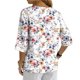 thumbnail image 4 of Xuyuer Solid Button Shirt Blouse - Women's Fashion Loose Female Neck T-Shirt Style Top for Smart Casual Office Wear, Weekend Brunch Outings & Effortless Minimalist Everyday Style, 4 of 7