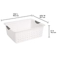 thumbnail image 6 of Sterilite Large Ultra Plastic Storage Baskets w/ Handles, White, 12 Pack, 6 of 12