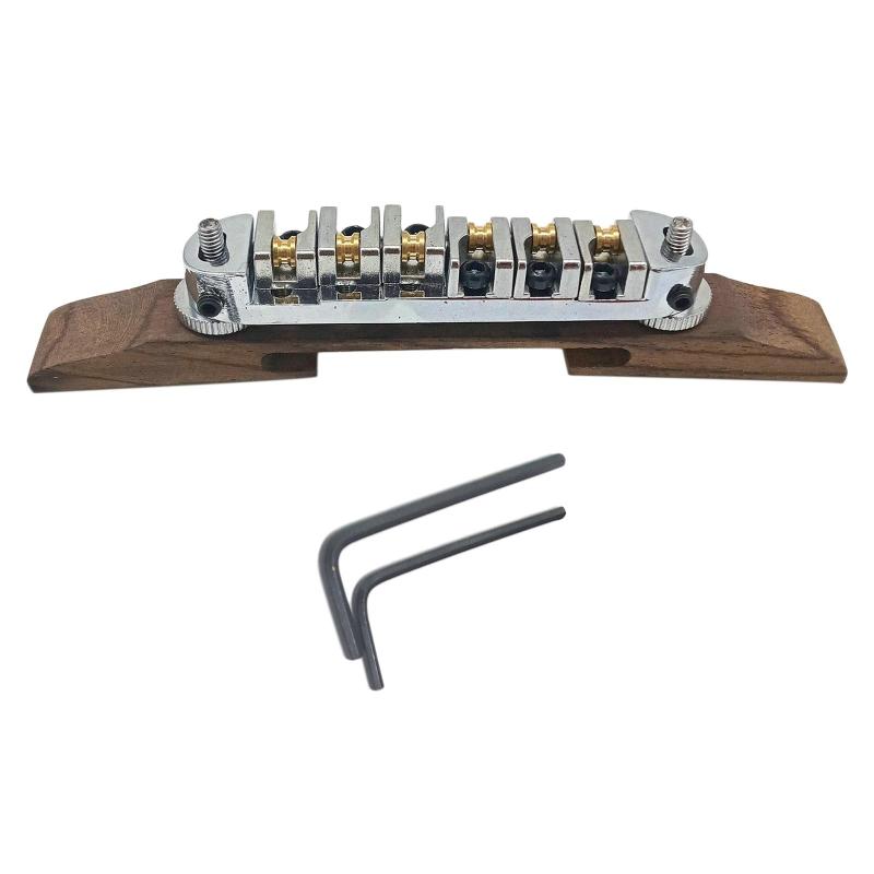 Bridge Roller Saddles with Archtop Rosewood Base Jazz Guitar Parts