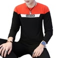 thumbnail image 2 of Mens Long Sleeve Round Neck Gym Muscle Fitness Bodybuilding Blouse Tee Tops, 2 of 11