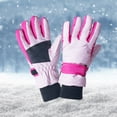 thumbnail image 5 of SGFCWSX Kids Ski Gloves Waterproof Winter Outdoors Gloves with Grip for Boys Girls Fleece Lined Thermal Gloves Pink Size 5 Years, 5 of 6