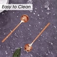 thumbnail image 4 of 8Pcs Rose Gold Plated Stainless Steel Espresso Spoons,  Mini Teaspoons Set for Coffee Sugar Dessert Cake Ice Cream Soup Antipasto Cappuccino, 5.3 Inch, 4 of 9